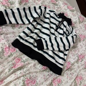 Polo by Ralph Lauren White and Navy Striped Kids Hoodie